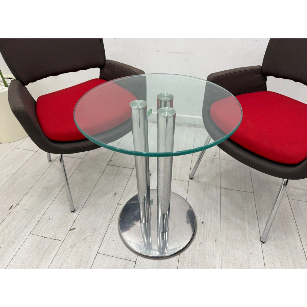 Yuvarlak Cam Sehpa Ferforje Sehpa