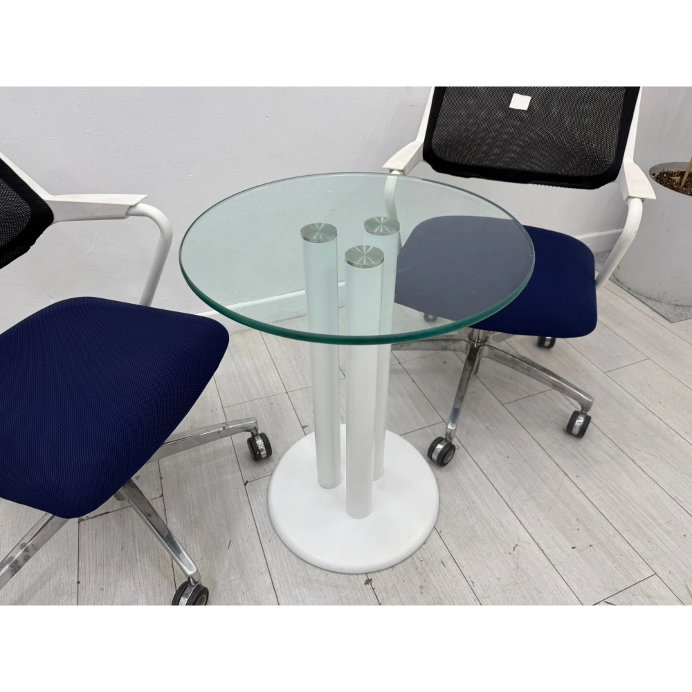 Yuvarlak Cam Toplantı Masası Temperli Cam Masa