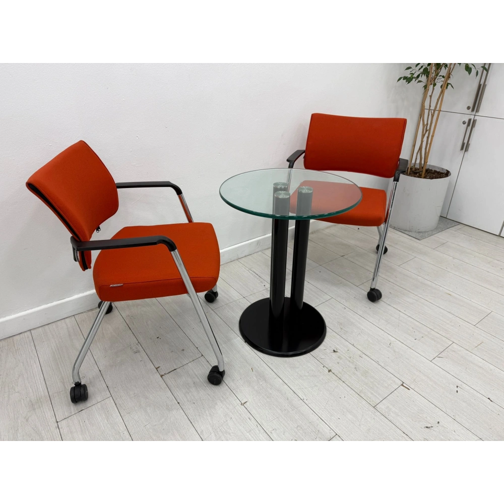 Yuvarlak Cam Toplantı Masası Temperli Cam Masa