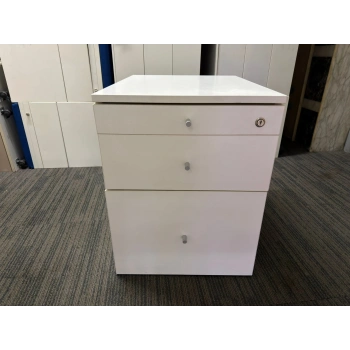 3 Çekmeceli Ofis Beyaz Keson ST 9 Ad