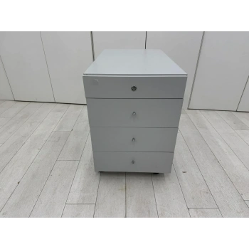 Ahşap Gri 4 Çekmeceli Uzun Keson - M3374