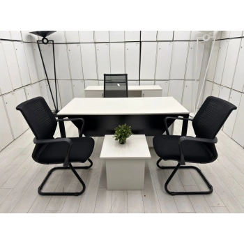 Beyaz Ofis Çalışma Masası Takımı (2 Yıl Garantili)