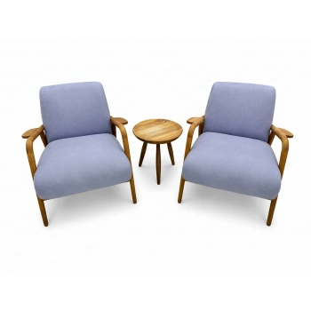 Hamm Design Masif Lila Berjer Bekleme Koltuğu