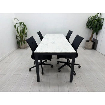 Mermer Görünümlü 8 Kişilik Toplantı Masası
