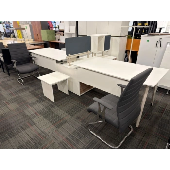 Nurus 2 Kişilik Etajerli Çoklu Çalışma Masası