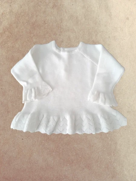 6 lı Beyaz Triko %100 Organic Pamuk Yenidoğan Hastane Çıkışı (0-3 Ay)