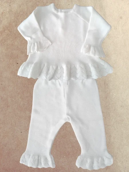 6 lı Beyaz Triko %100 Organic Pamuk Yenidoğan Hastane Çıkışı (0-3 Ay)