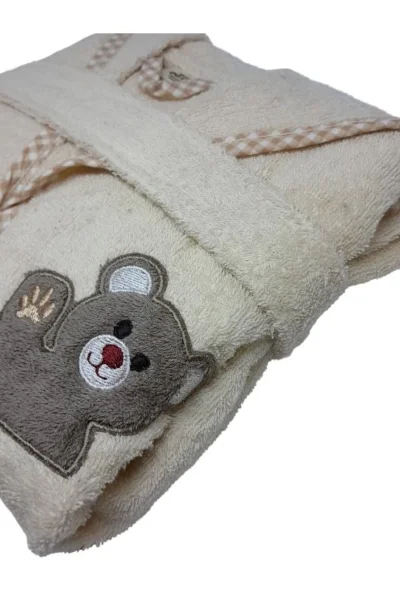 %100 Pamuk Ayıcıklı Kız Erkek Bebek & Çocuk Bornoz