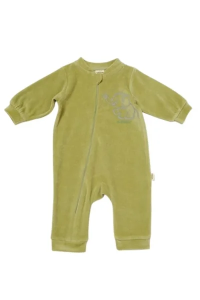 Babycosy Fıstık Yeşili Organik Fermuarlı Kadife Tulum (3-24 AY)
