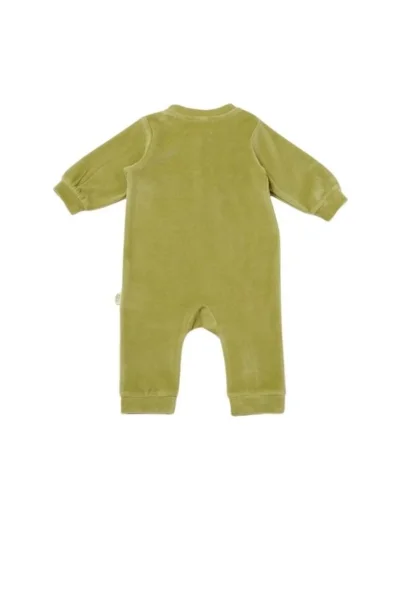 Babycosy Fıstık Yeşili Organik Fermuarlı Kadife Tulum (3-24 AY)