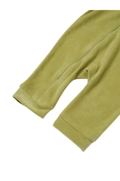 Babycosy Fıstık Yeşili Organik Fermuarlı Kadife Tulum (3-24 AY)