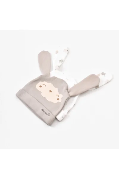 2 Li Curly Sheep Bebe Şapka %100 Organik Pamuk