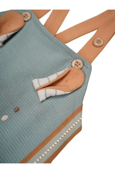 Salopet,uzunkol t-shirt cool lines bunny %100 Organik Pamuk (3-12 Ay)