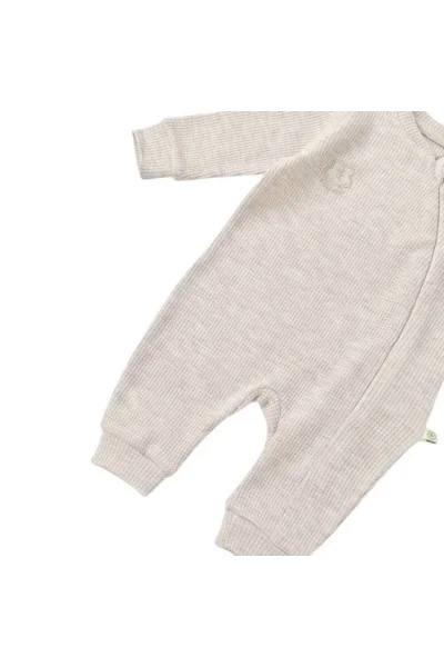 Organik Tulum Fermuarlı Nature In Waffle Kahve Melanj (0-12 AY)