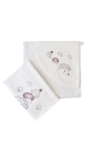 Clouds Are Happy Müslin Örtülü %100 Pamuk Havlu Set (80x83cm)