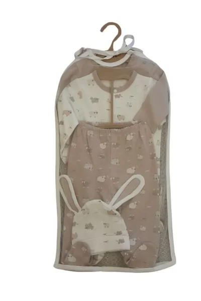 4lü Tül Saklama Kılıflı Curly Sheep Organik Yenidoğan Hastane Çıkışı ( 56cm)