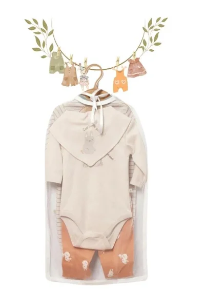 4 Lü Tül Kılıflı Cool Lines Bunny Yenidoğan Organik Hastane Çıkışı (56 Cm )