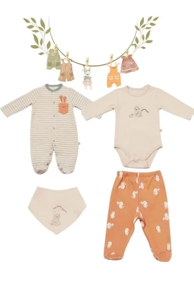 4 Lü Tül Kılıflı Cool Lines Bunny Yenidoğan Organik Hastane Çıkışı (56 Cm )