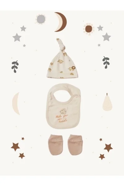 5 Li Animals Kingdom % 100 Pamuk Yenidoğan Hastane Çıkışı (0-3 Ay )