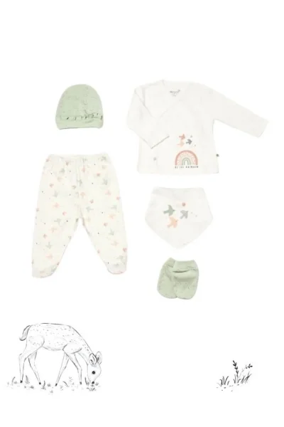 Yeşil Ekru Tiny Bird 5li Organik Hastane çıkışı