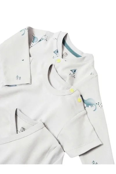 10 Lu Little Dinosaur %100 Pamuk Yenidoğan Hastane Çıkışı (56CM)