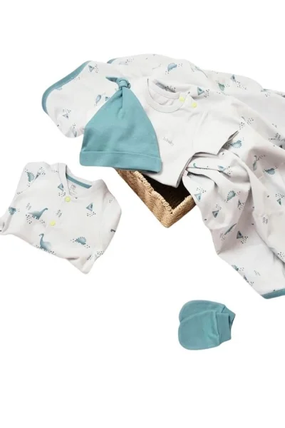 10 Lu Little Dinosaur %100 Pamuk Yenidoğan Hastane Çıkışı (56CM)