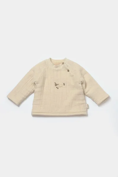 Baby Cosy Krem Içi Tüylü Welsoft Organik Müslin Ikili Takım (3-24 AY)