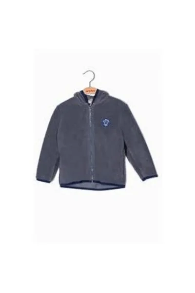 Unisex Antrasit Polar Fermuarlı Sweatshirt (3-14 Yaş)