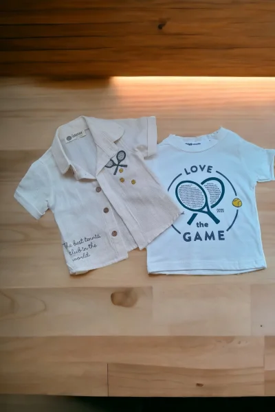 Erkek Çocuk 3 lü Keten Takım ( 6-24 Ay)