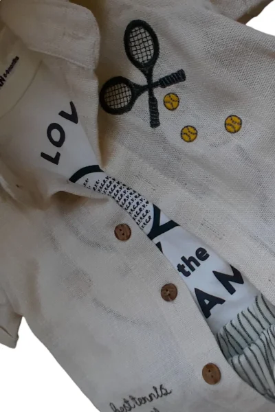 Erkek Çocuk 3 lü Keten Takım ( 6-24 Ay)