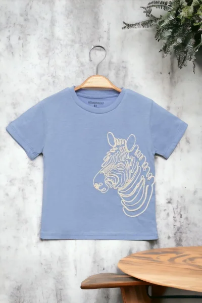 At Nakışlı Erkek Çocuk T-Shirt ( 2- 5 Yaş )