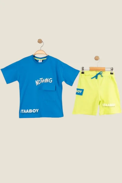 Baskılı Cepli Erkek Çocuk Takım (3-6 Yaş )