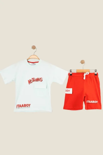 Baskılı Cepli Erkek Çocuk Takım (3-6 Yaş )