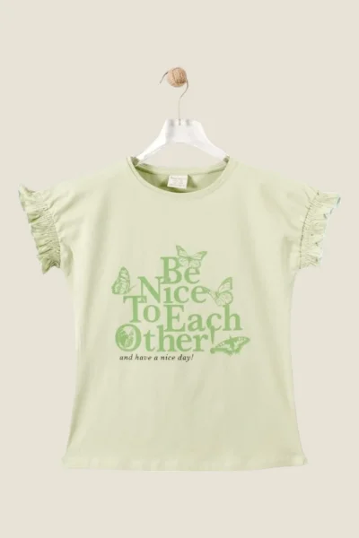 Baskılı Kız Çocuk T-Shirt ( 7-10 Yaş )