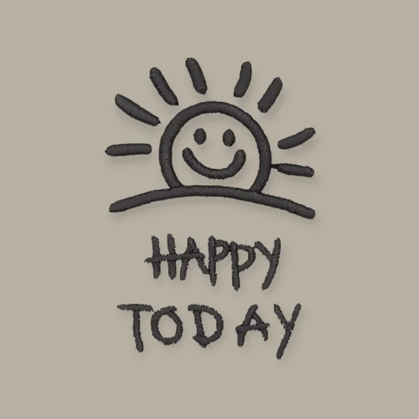 Bej Güneş İşlemeli Erkek Çocuk T-Shirt ( 2-5 Yaş )