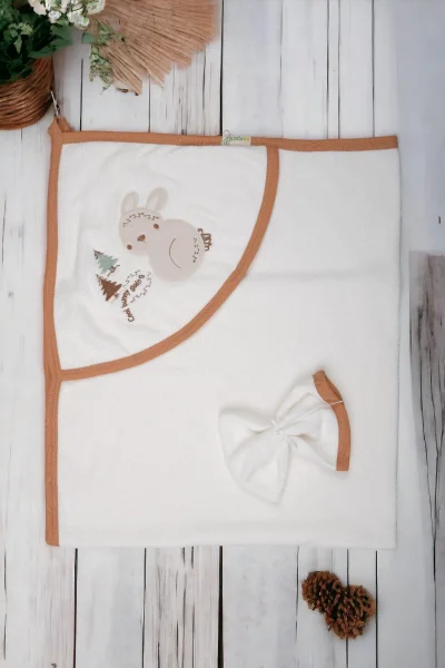 Bunny Bebek Havlusu %100 Organik Pamuk 85x90 cm