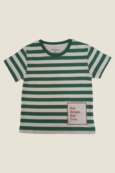 Çizgili Yeşil Çocuk T-Shirt ( 2-5 Yaş )