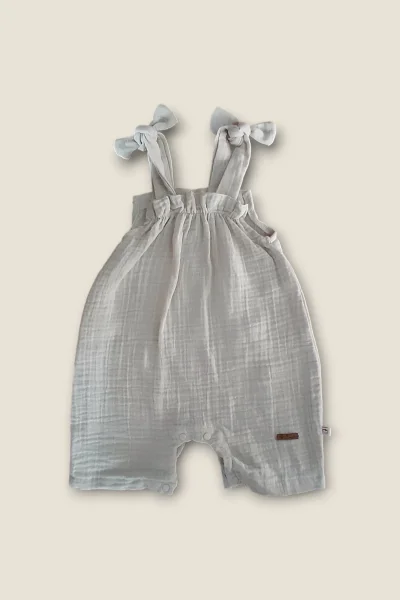 Kız Bebek Bej Müslin Tulum (3-12 Ay)