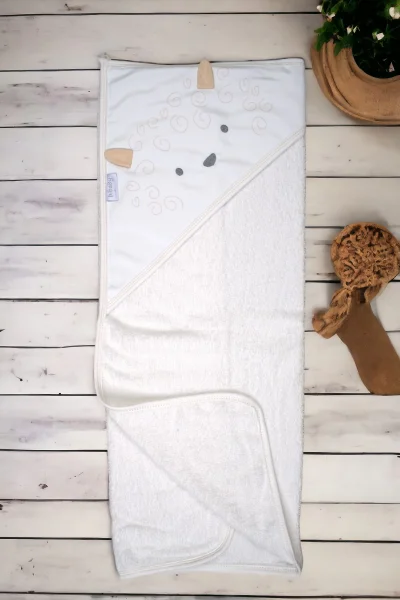 Kuzu Bebek Banyo Havlu % 100 Pamuk (75x75cm(