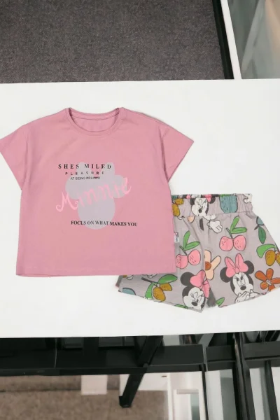 Minnie Kız Çocuk Şortlu Takım (3-6 Yaş )
