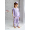 Kız Çocuk Lila Rengi Şeritli Eşofman Takım