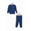 Unisex Şeritli Lacivert Eşofman Takım (5-14 Yaş)