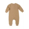 Bej %100 Organik Pamuk (GOTS) Çıtçıtlı Tulum 0-24 Ay