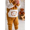 Erkek Bebek Tarçın Ayıcık Peluş Cepli İkili Takım (6ay-4yaş)