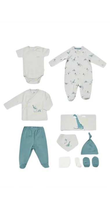 10 Lu Little Dinosaur %100 Pamuk Yenidoğan Hastane Çıkışı (56CM)