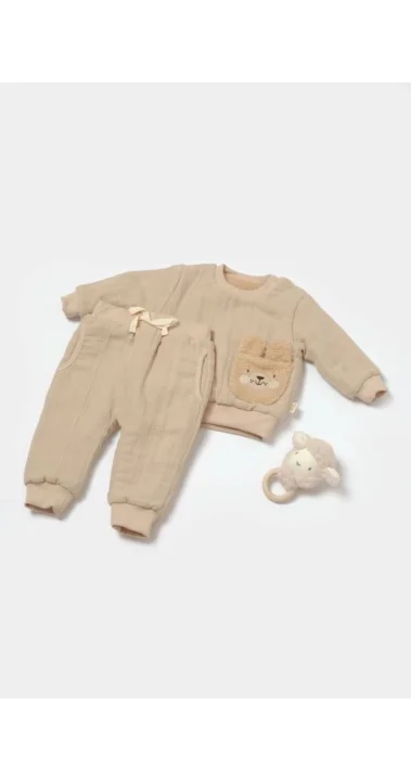 Babycosy Kayısı Içi Tüylü Welsoft Organik Müslin Ikili Takım (3-24 AY)