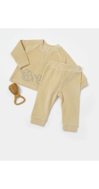 Babycosy Unisex Organik Kadife Alt Üst Takım (3-24 Ay )