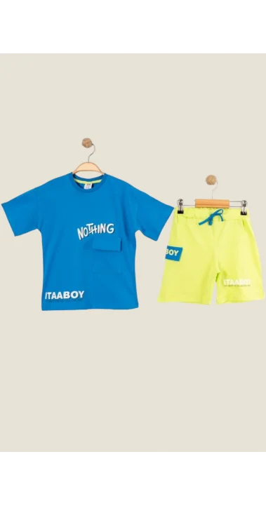 Baskılı Cepli Erkek Çocuk Takım (3-6 Yaş )