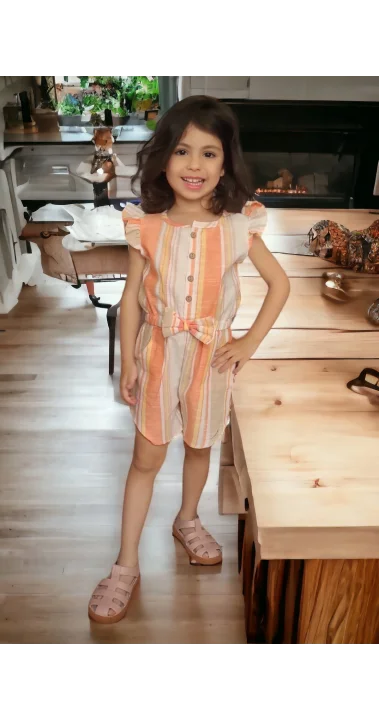 Kız Çocuk Şort Tulum (3-6 Yaş )