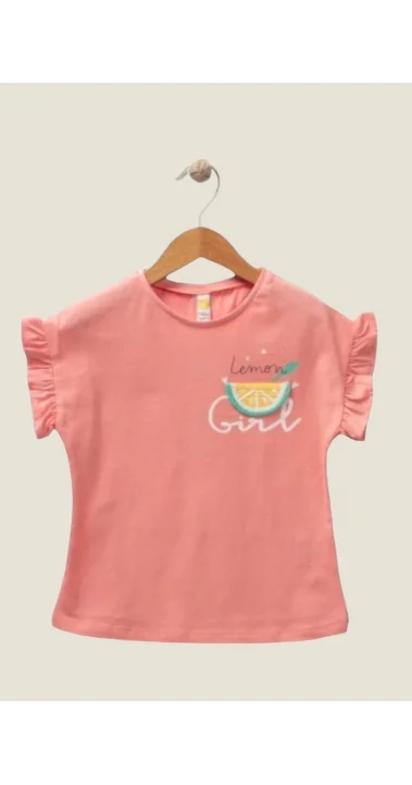 Limon Nakışlı Kız Çocuk T-Shirt (3-6 Yaş)